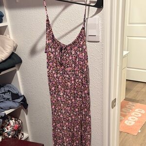 Old Navy Floral Maxi Dress - Pink and Black